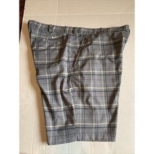Mens Nike Golf Shorts Dri Fit Sz 40 Gray Plaid Color